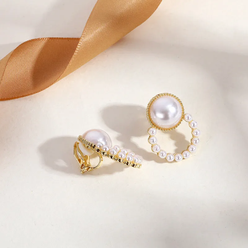 INSTOCK-(PACK OF TWO)Pearl ear clips for no pierced ears