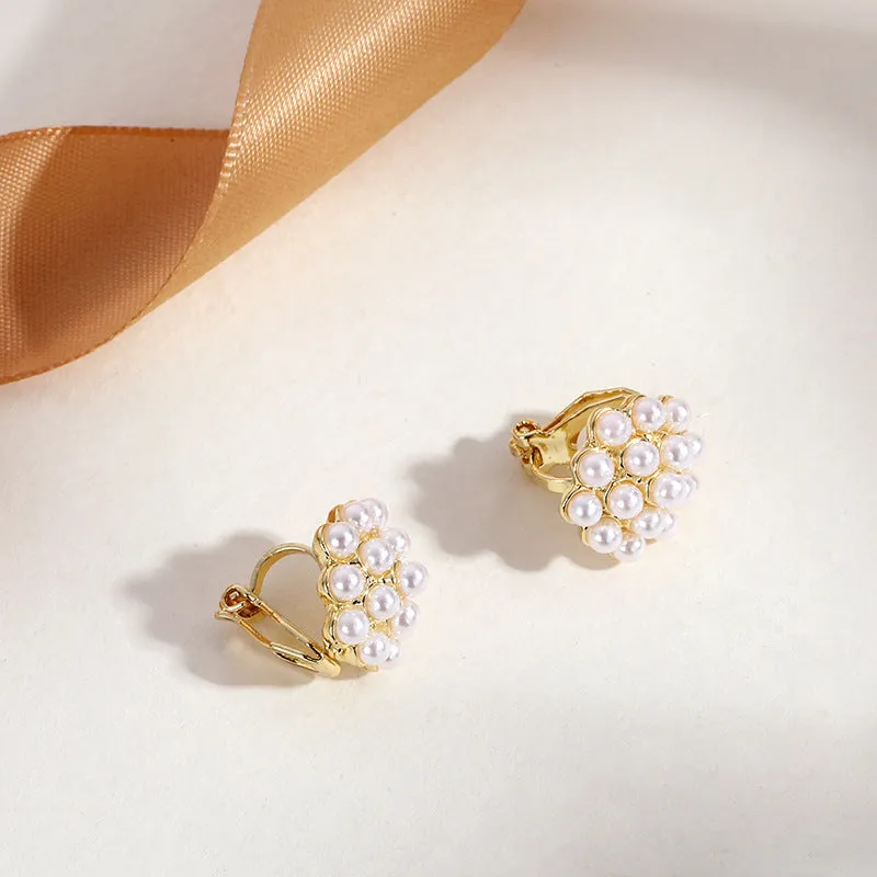 INSTOCK-(PACK OF TWO)Pearl ear clips for no pierced ears