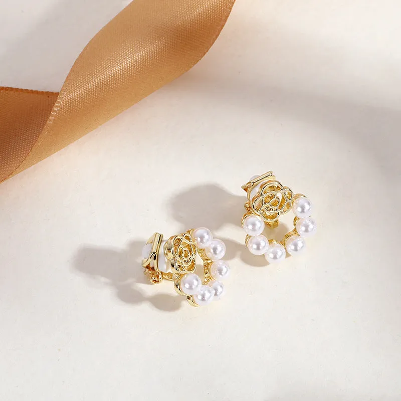 INSTOCK-(PACK OF TWO)Pearl ear clips for no pierced ears
