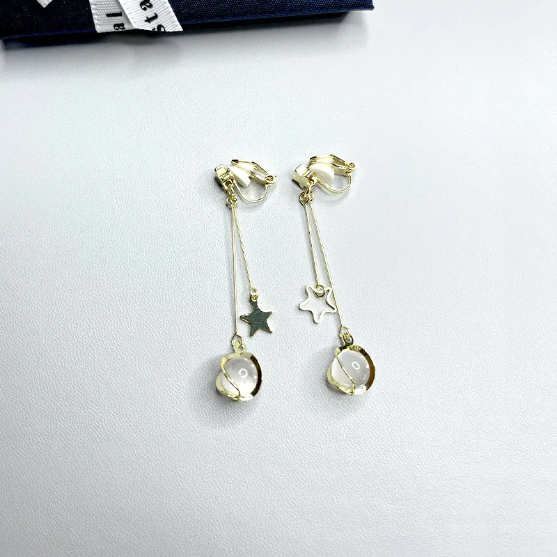 INSTOCK-(PACK OF TWO)Pearl ear clips for no pierced ears