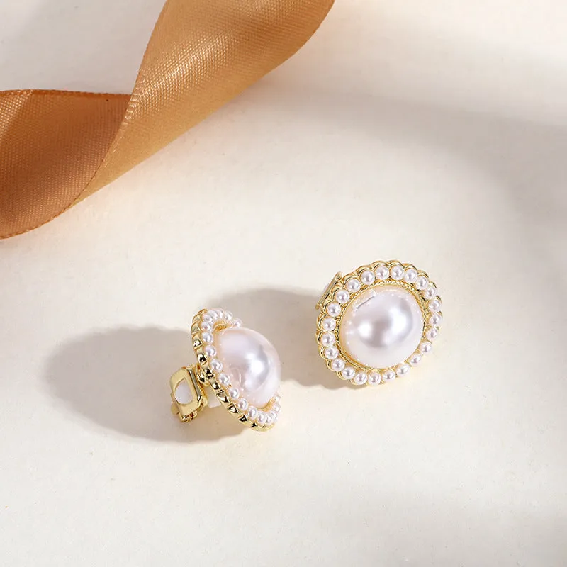 INSTOCK-(PACK OF TWO)Pearl ear clips for no pierced ears