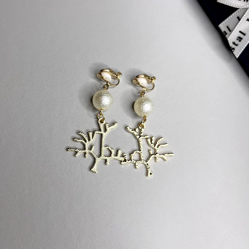 INSTOCK-(PACK OF TWO)Pearl ear clips for no pierced ears