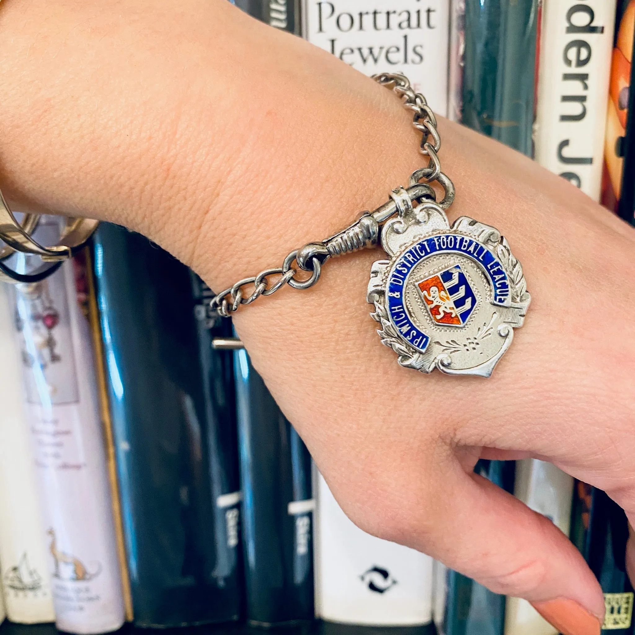 Ipswich & District Football League Enameled Fob
