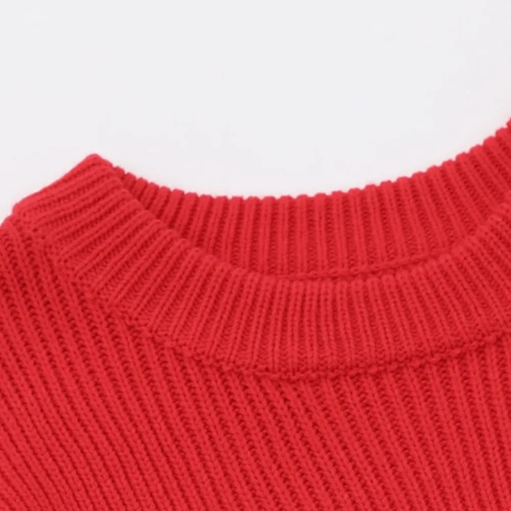 Irregular Hem Star Sweater