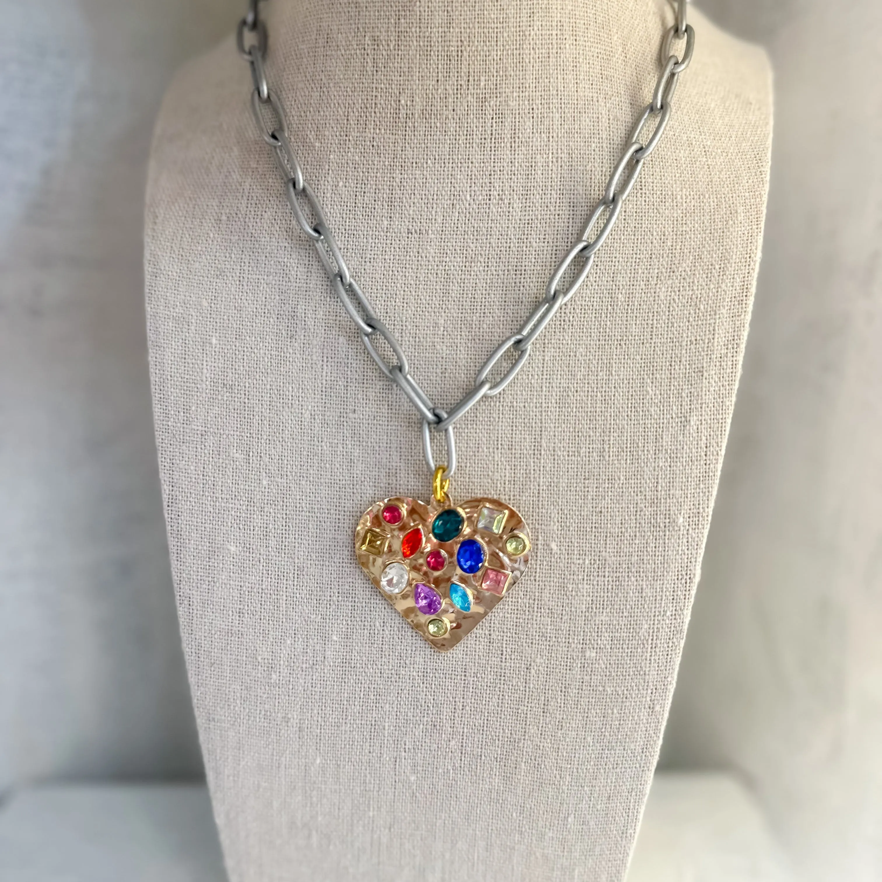Jeweled Heart Necklace