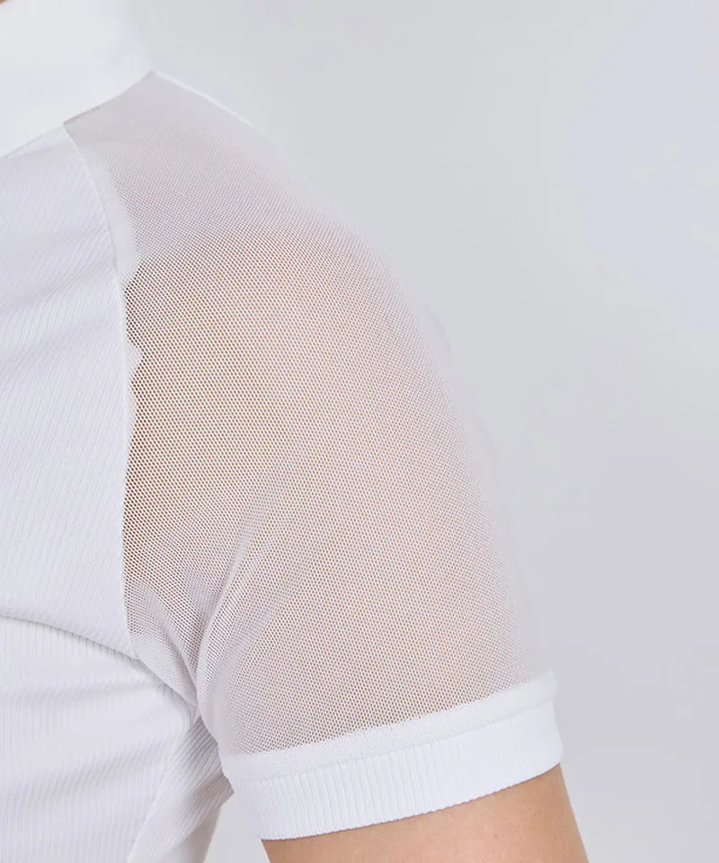 J.Jane Mesh Sleeve Raglan T-Shirt - White