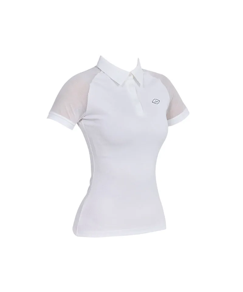 J.Jane Mesh Sleeve Raglan T-Shirt - White