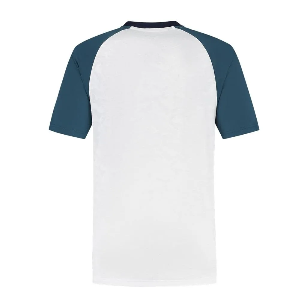 K-Swiss Hypercourt Mesh Crew 3 Mens Badminton T-Shirt - White / Indian Teal