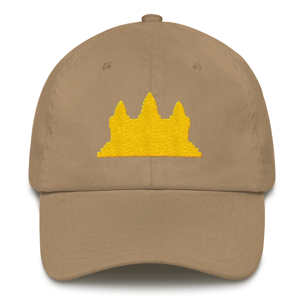 Khmer Cambodia Gold Angkor Wat Classic Dad Hat Cap