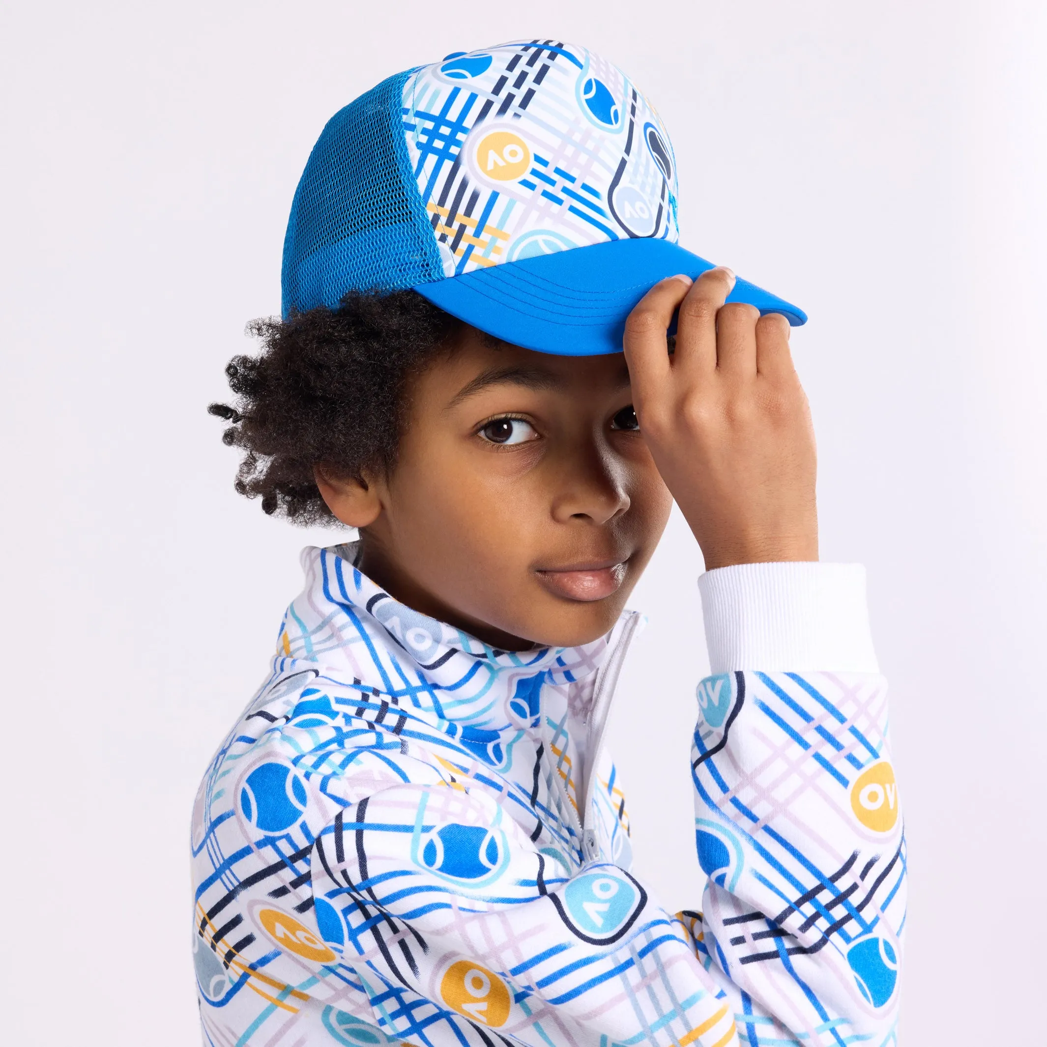 Kid's Cap Trucker Geometric