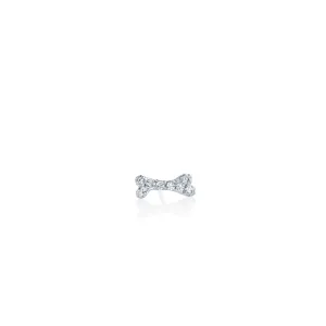 Kids Collection Gold & Diamond Tiny Dog Bone Stud