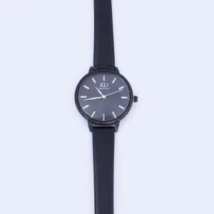 Knight and Day Classic Black & Black Watch Q456WLA