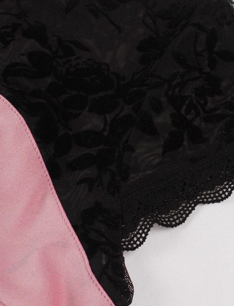 Lace Semi Sheer Cap Sleeve 1950S Vintage Swing Dress