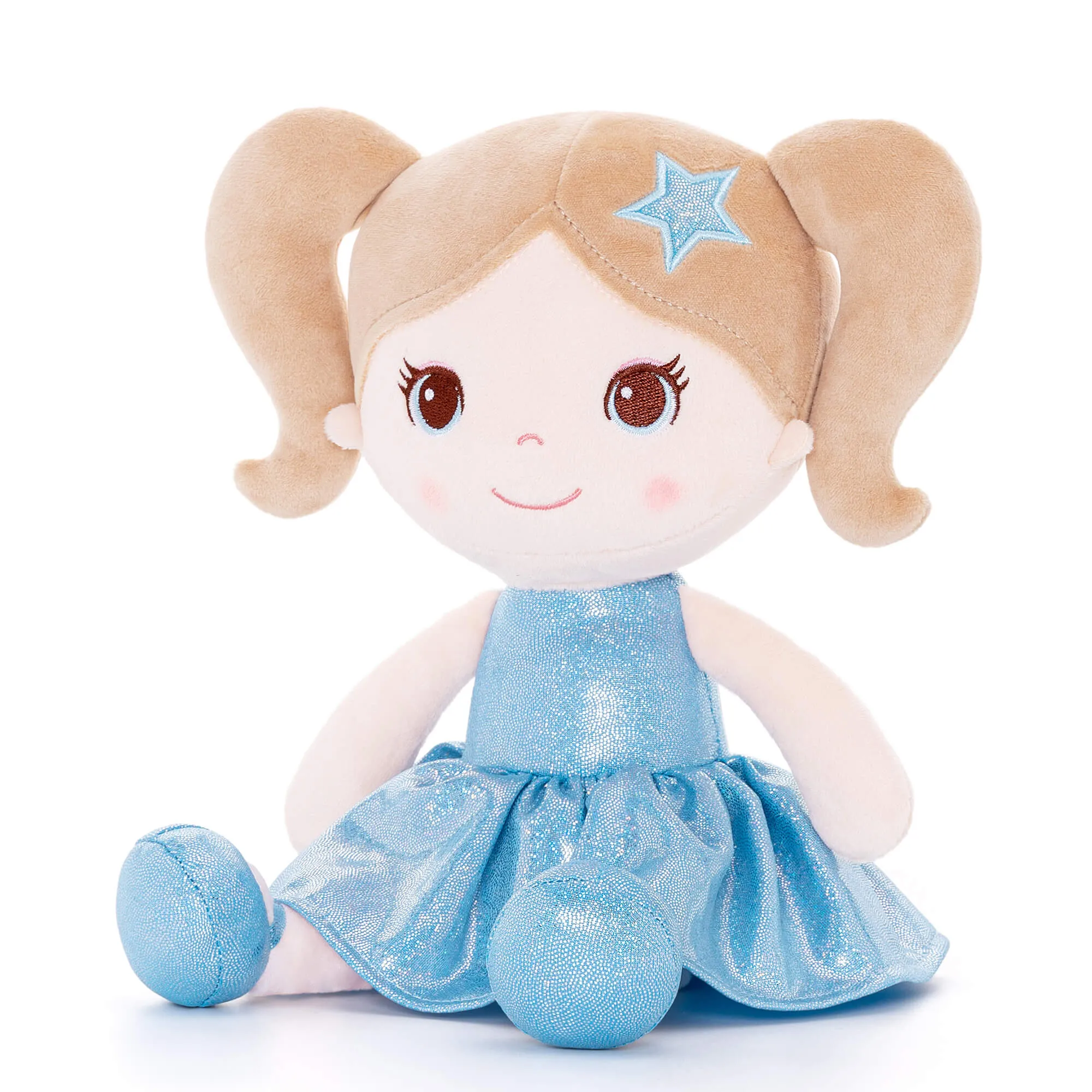 Lazadagifts 12-inch Personalized Fashion Girls Stars Glitter Girls Blue