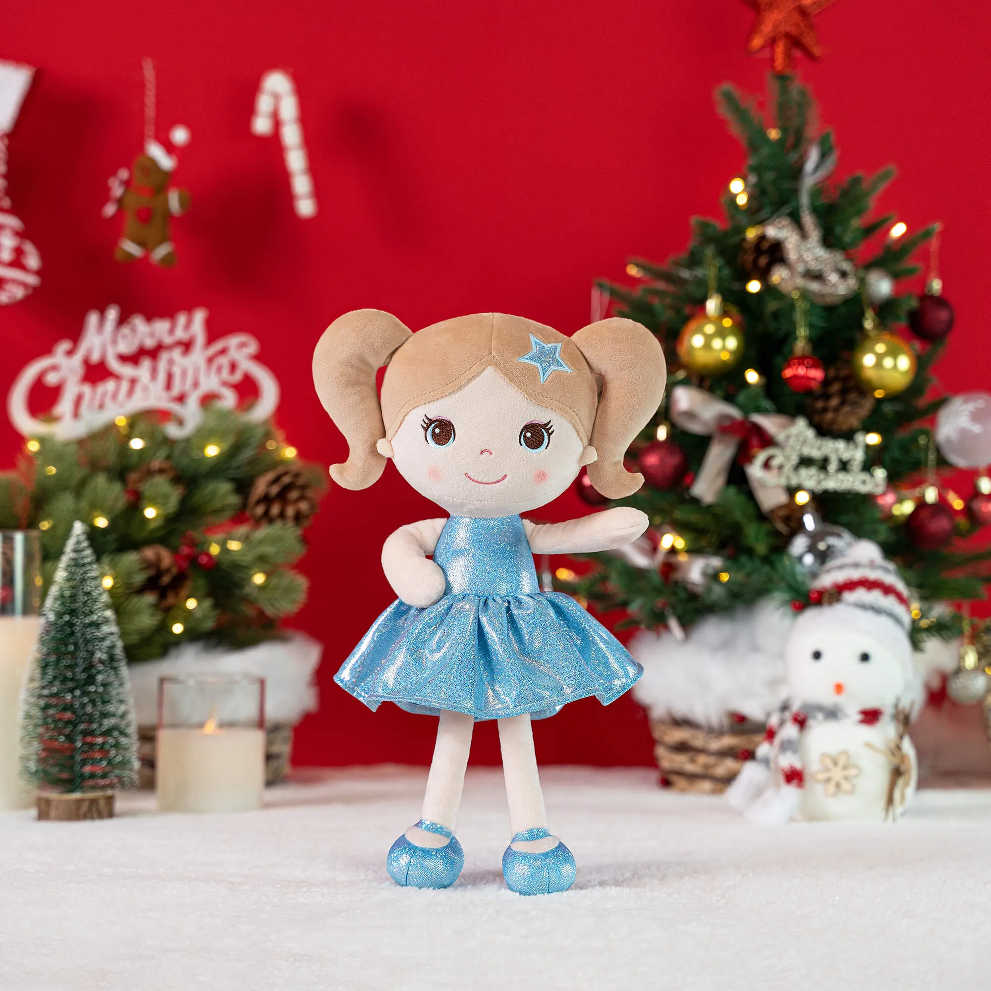 Lazadagifts 12-inch Personalized Fashion Girls Stars Glitter Girls Blue