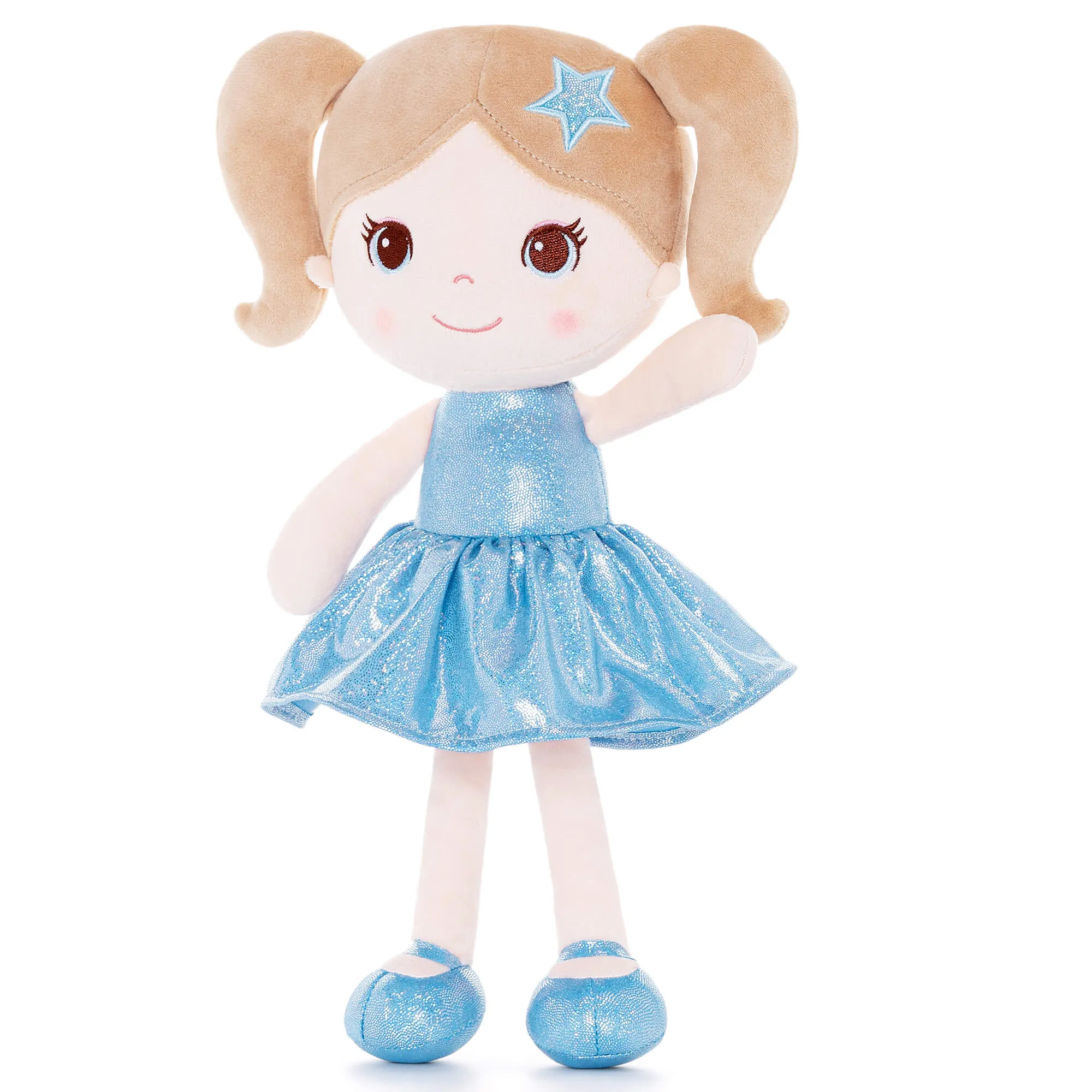 Lazadagifts 12-inch Personalized Fashion Girls Stars Glitter Girls Blue