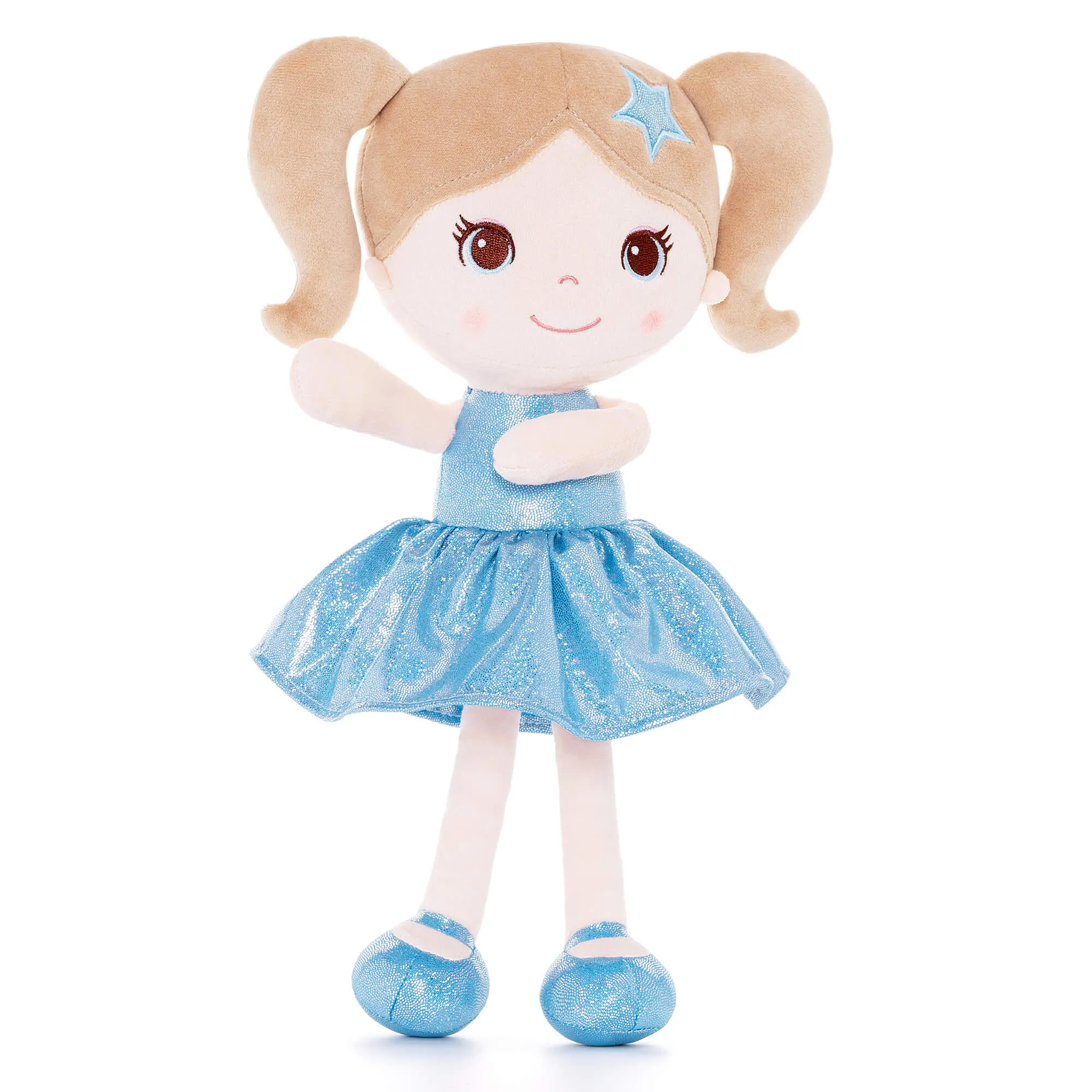 Lazadagifts 12-inch Personalized Fashion Girls Stars Glitter Girls Blue