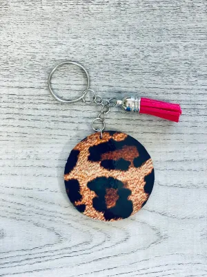 Leopard Print Keychain