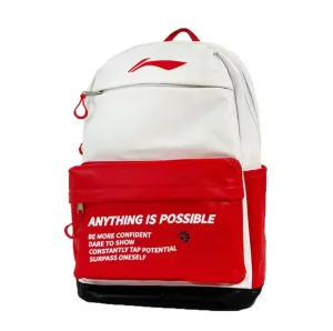 LI-NING Backpack (ABSU399-2) White/Red
