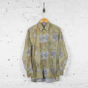 Long Sleeve 90s Pattern Shirt - Green - L