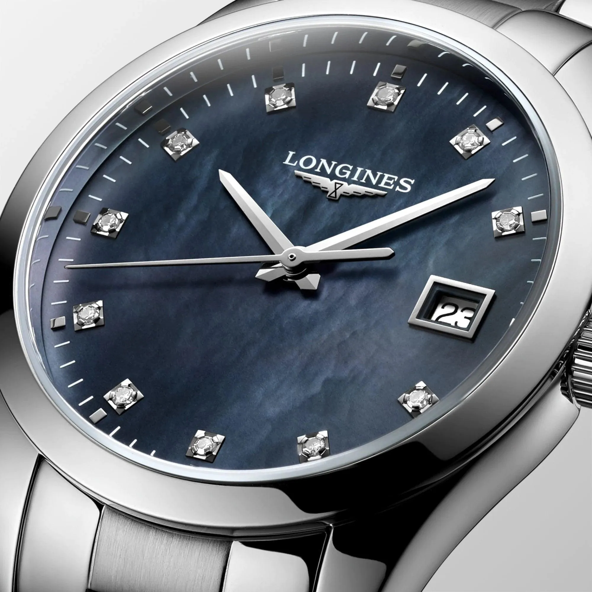 LONGINES CONQUEST CLASSIC 34MM MUNDLEPER WATCH BLACK STEEL ACCOPTION L2.386.4.88.6