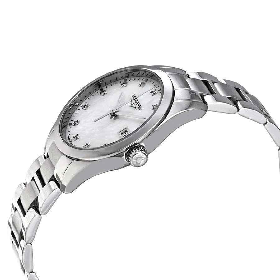 LONGINES CONQUEST CLASSIC 34MM MUNDLEPER WITH WHITE WOMEN'S WOMAN L2.386.4.87.6