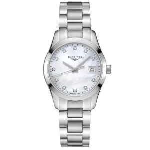 LONGINES CONQUEST CLASSIC 34MM MUNDLEPER WITH WHITE WOMEN'S WOMAN L2.386.4.87.6