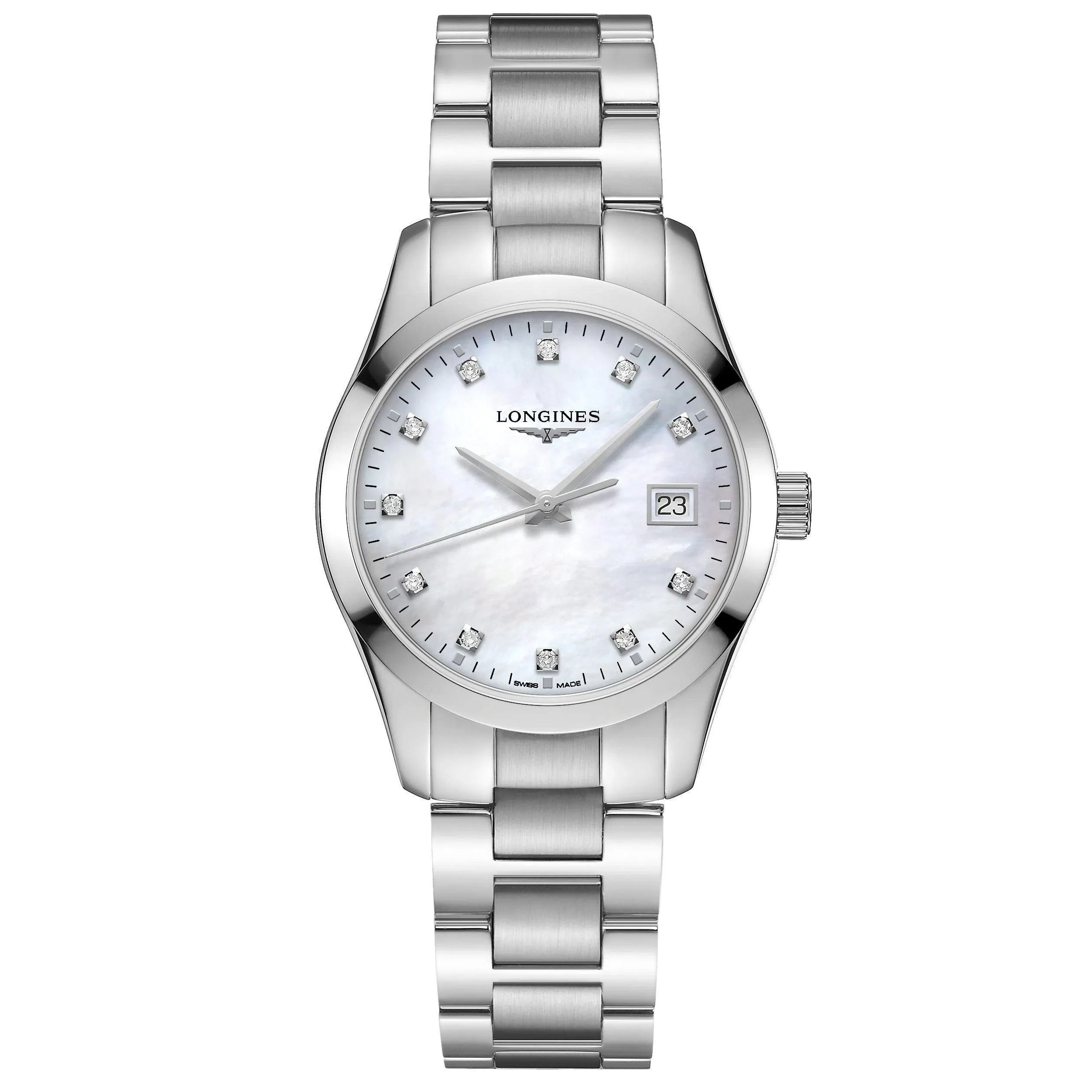 LONGINES CONQUEST CLASSIC 34MM MUNDLEPER WITH WHITE WOMEN'S WOMAN L2.386.4.87.6
