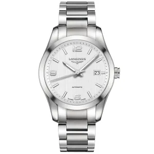 LONGINES CONQUEST CLASSIC WATCH 40MM AUTOMATIC SILVER STEEL L2.785.4.76.6