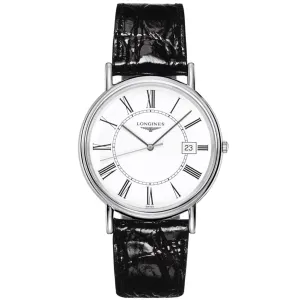 Longines Présence watch 38.5mm white steel man quartz l4.790.4.11.2