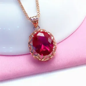 Luxury inlaid ruby jewelry set 585 Gold Rose Wedding Jewelry