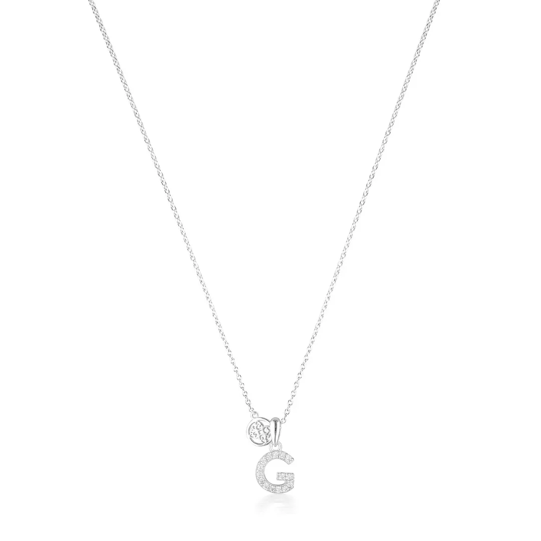 LUXURY LETTERS G INITIAL PENDANT SILVER