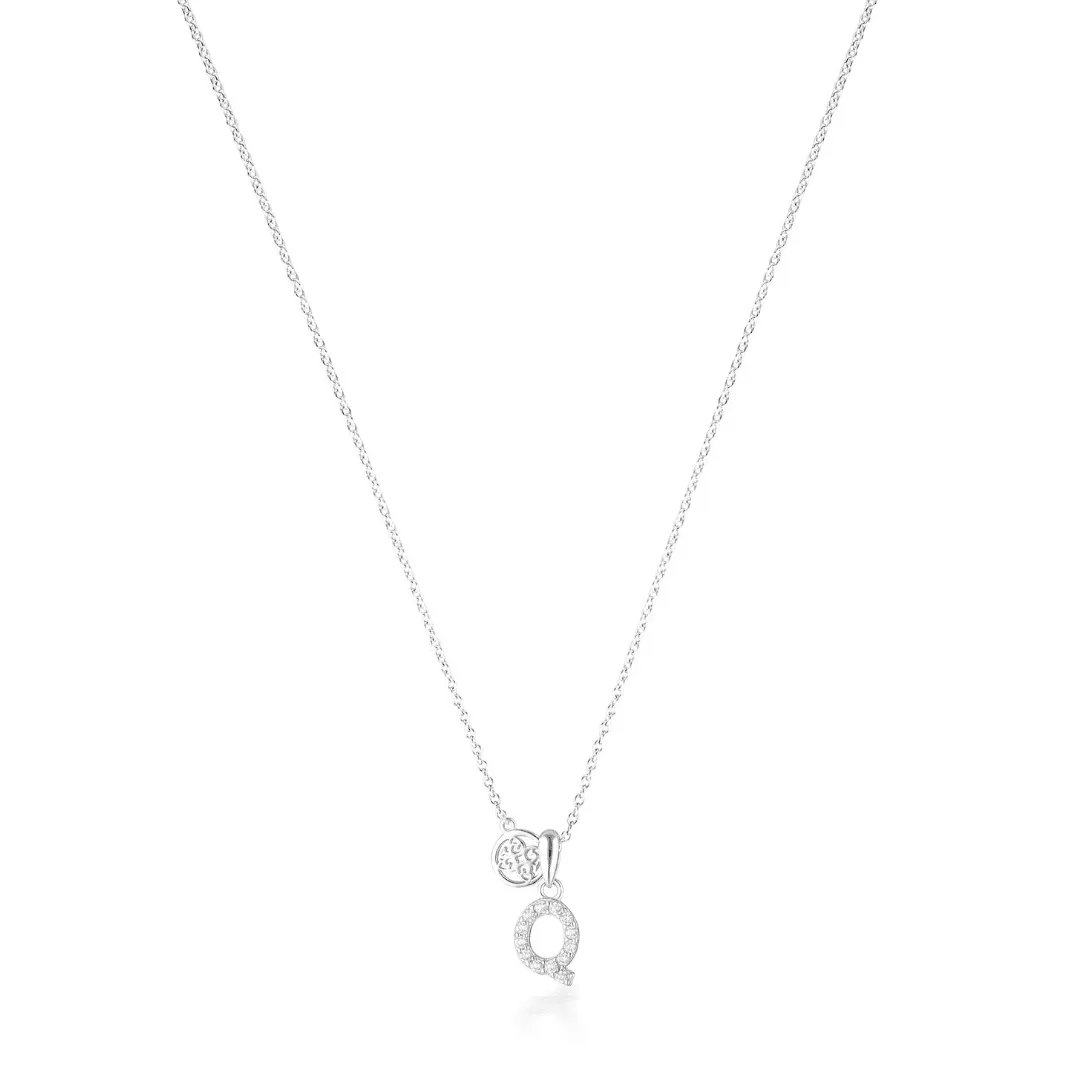 LUXURY LETTERS Q INITIAL PENDANT SILVER