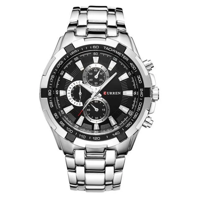 Luxury Mens Quartz Stainless Steel Casual Wristwatch