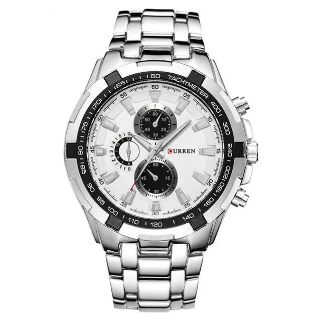 Luxury Mens Quartz Stainless Steel Casual Wristwatch