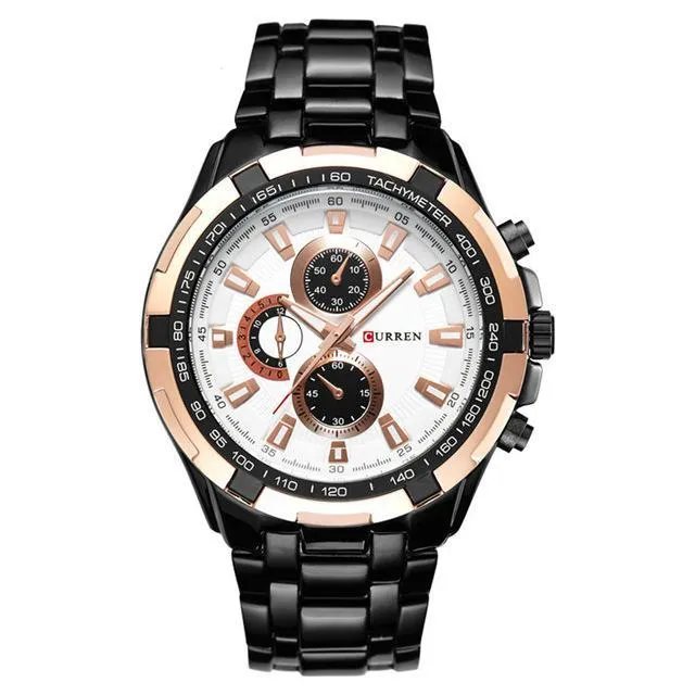 Luxury Mens Quartz Stainless Steel Casual Wristwatch