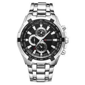 Luxury Mens Quartz Stainless Steel Casual Wristwatch