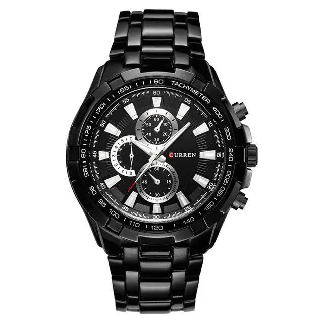 Luxury Mens Quartz Stainless Steel Casual Wristwatch