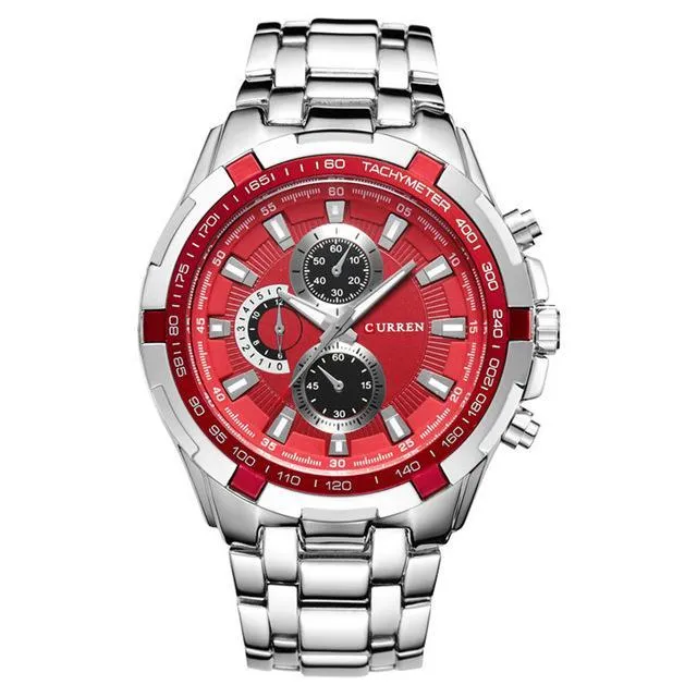Luxury Mens Quartz Stainless Steel Casual Wristwatch