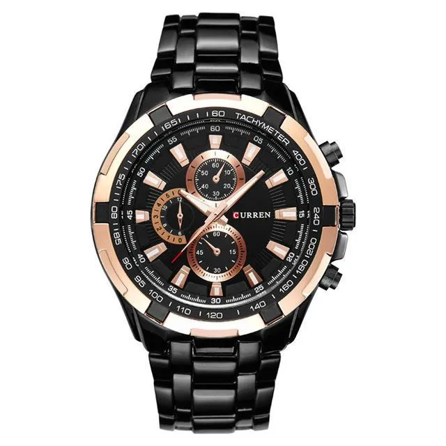 Luxury Mens Quartz Stainless Steel Casual Wristwatch