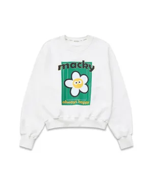 MACKY Golf: Tennis Court Sweatshirt - White