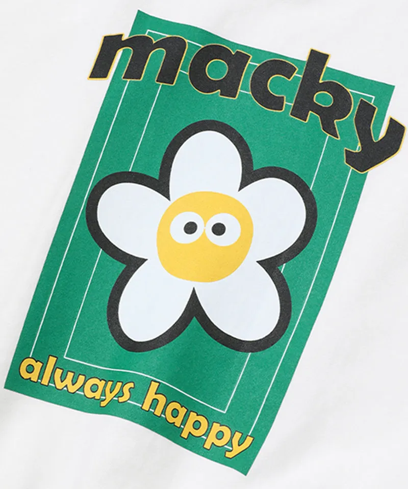 MACKY Golf: Tennis Court Sweatshirt - White