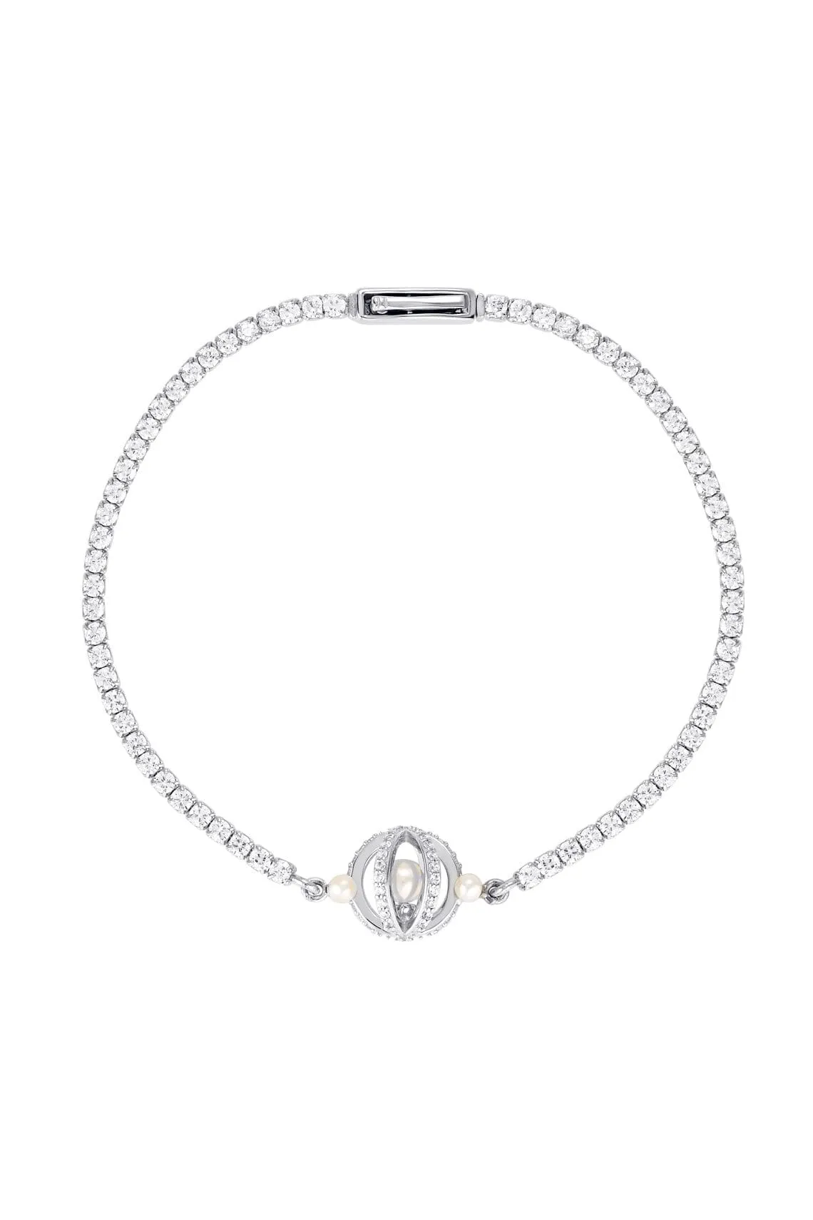 MAJESTY FRESHWATER PEARL BRACELET SILVER