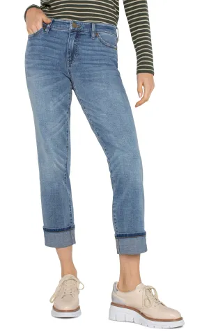 Marley Girlfriend Cuffed Denim in Vineland