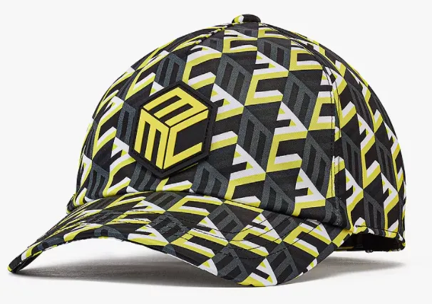 MCM Cubic Monogram Print Cap in Recycled Nylon -MECCSCK02 -Yellow YW