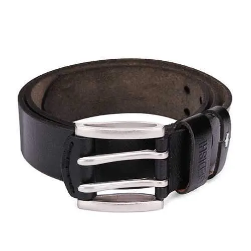 Men's Classic Retro Needle Double Pin Buckle Leather Belt