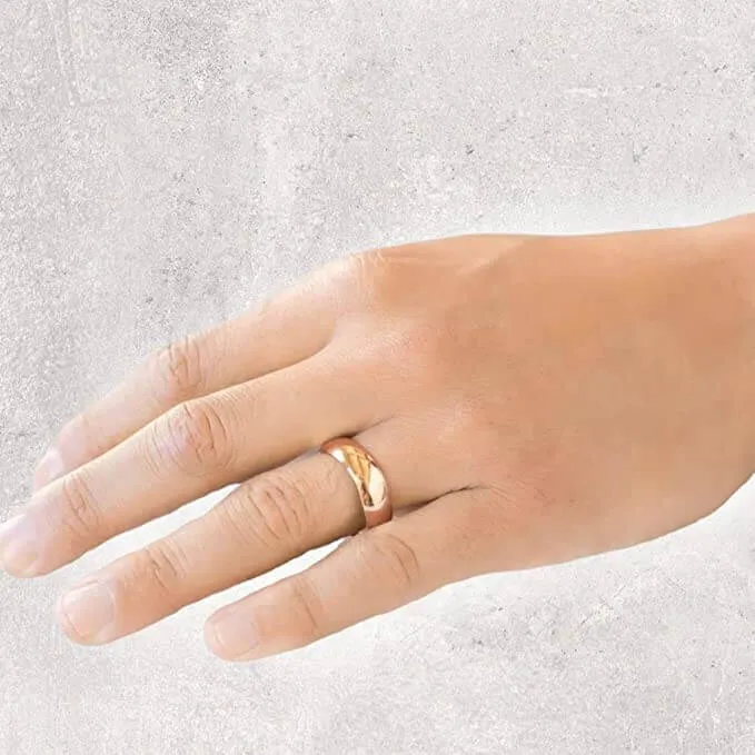 Men’s or Women's 10K Yellow or White Gold 5MM Classic Plain Simple Wedding Band byJewelMore