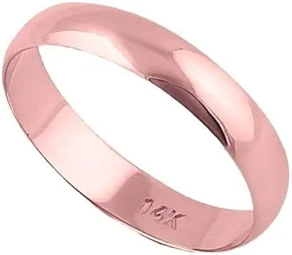 Men’s or Women's 10K Yellow or White Gold 5MM Classic Plain Simple Wedding Band byJewelMore
