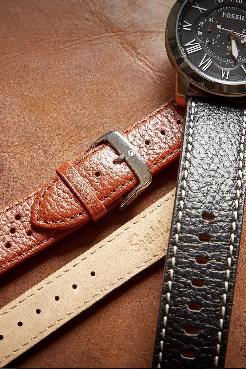 Men's Square Tip Padded Oiled Leather Band in Black, Brown and Honey