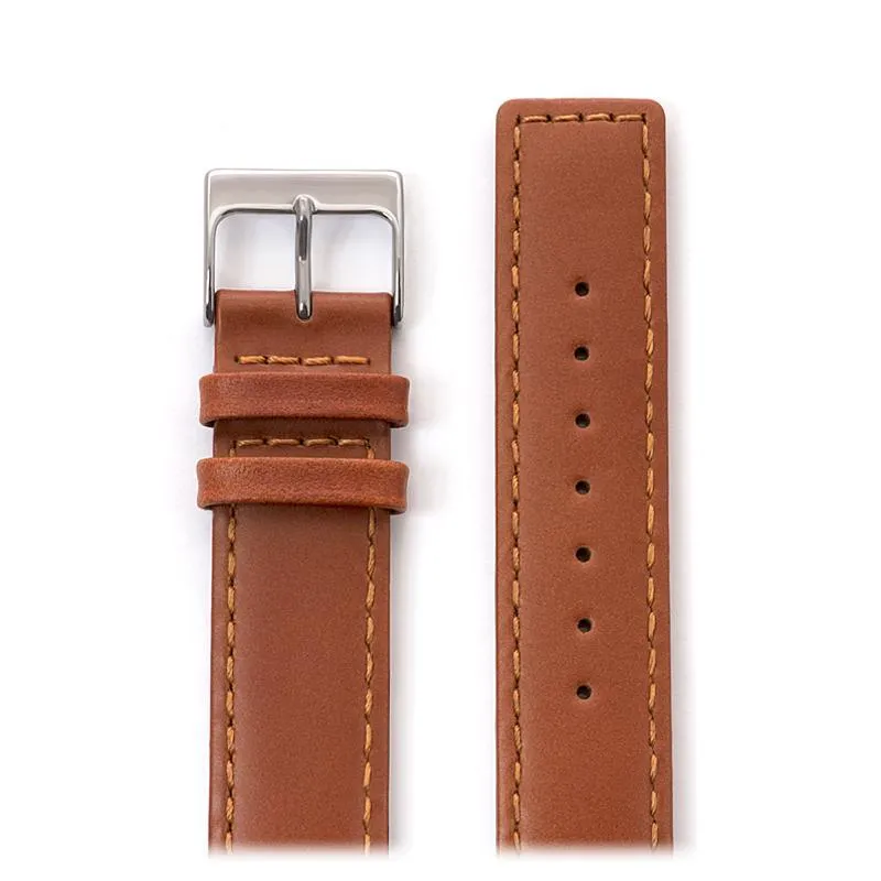 Men's Square Tip Padded Oiled Leather Band in Black, Brown and Honey